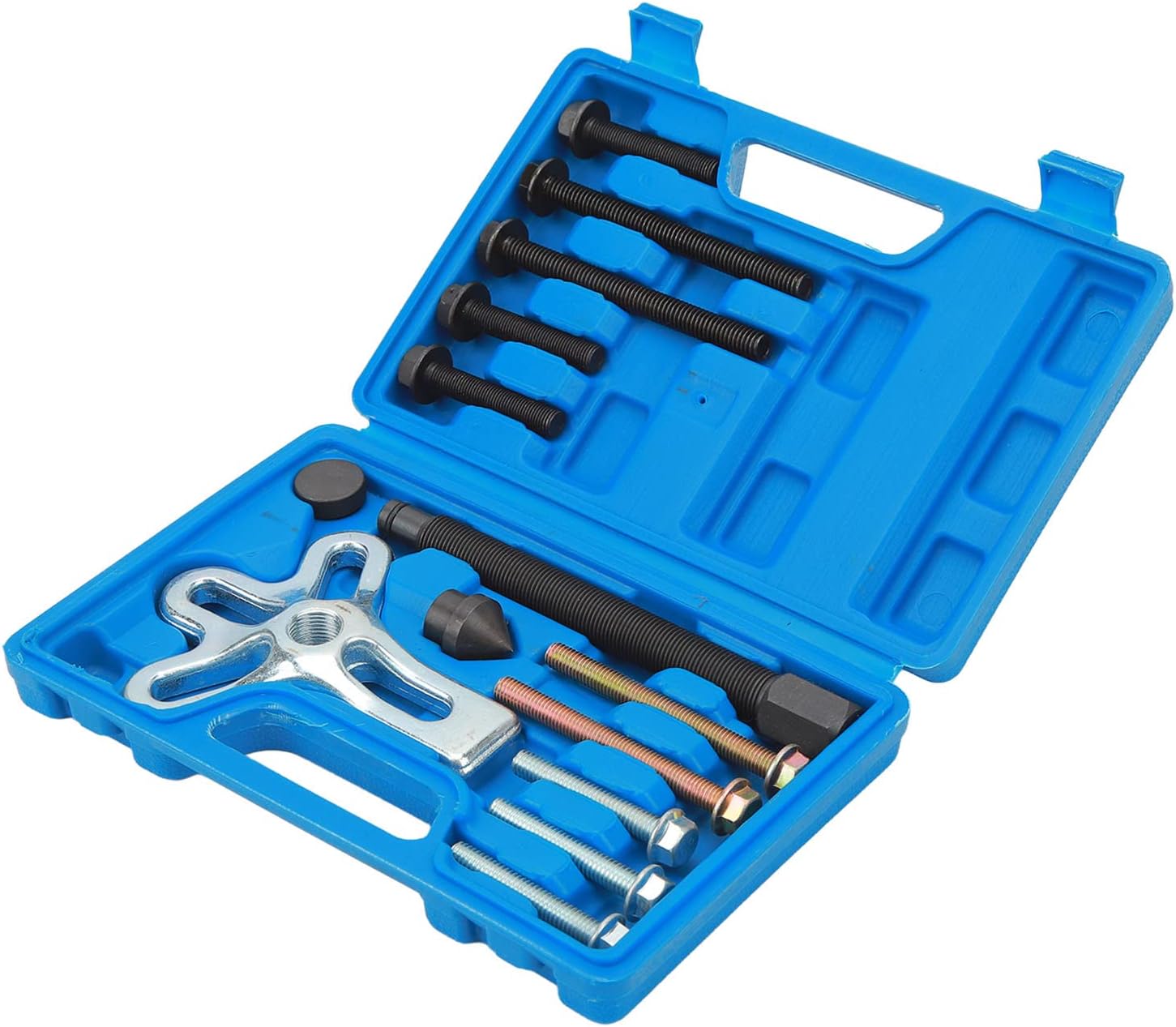 Acouto 14PCS Harmonic Balancer Puller Kit – High Strength Carbon Steel Steering Wheel & Gear Puller Set