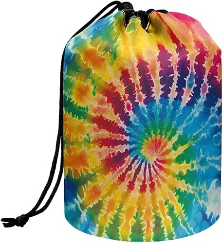 Miniatura 6 de Bolsas de maquillaje con cordón, bolsas de gran capacidad para mujeres, bolsas de aseo femeninas para viajes y trabajo, Púrpura (Purple Gold Marble)