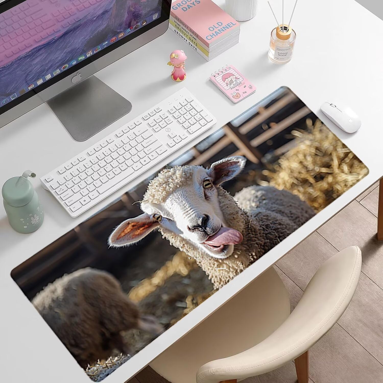 Podkładka pod mysz XXL Zwierzęta - 1600x800x3mm - Krajobraz Duża mata na biurko z przeszytymi krawędziami Wodoodporna antypoślizgowa do PC, przenośna poprawia precyzję i szybkość -35496