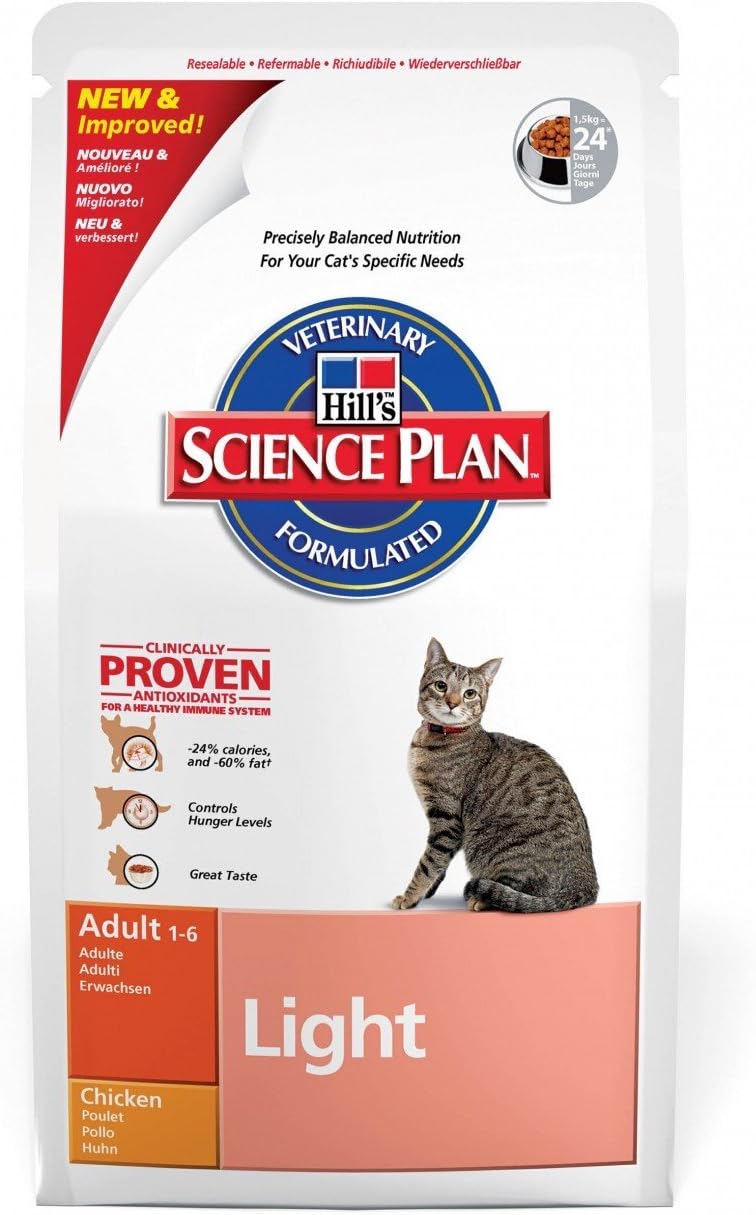 Hill's Cat Food Light Adult Chicken Dry Mix 5 kg Amazon.co.uk Pet