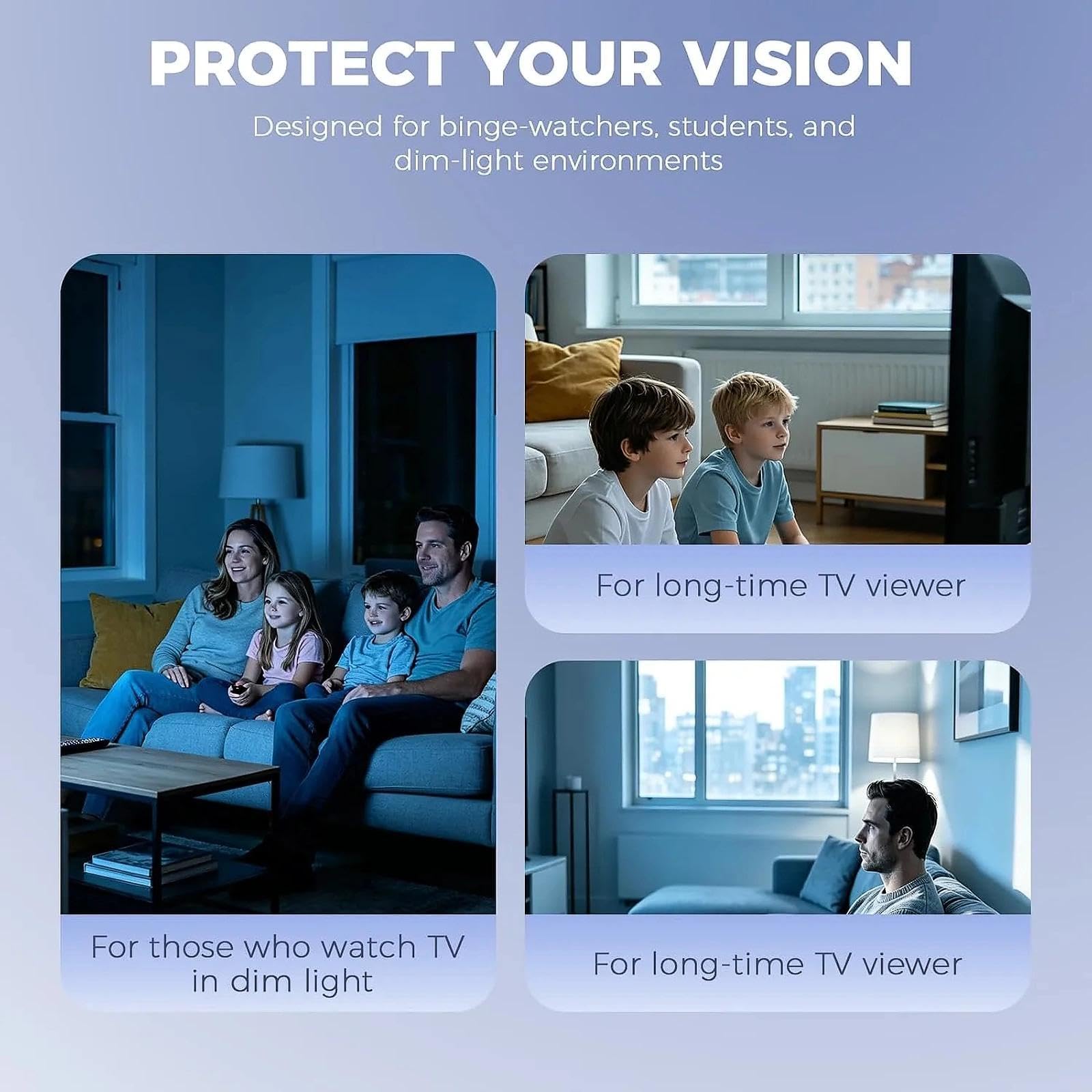 Matte TV Anti-Glare Film 32–75-Inch Tv Screen Protector With Blue Light Blocking Scratch Resistance HD Transparency Eye-Caring Bubble-Free Installation for LED/LCD Smart TV (49 inch 1075x604mm)