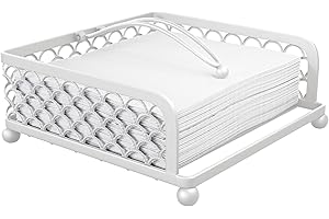 Chic White Napkin Holder - Exquisite Dining Table Accent
