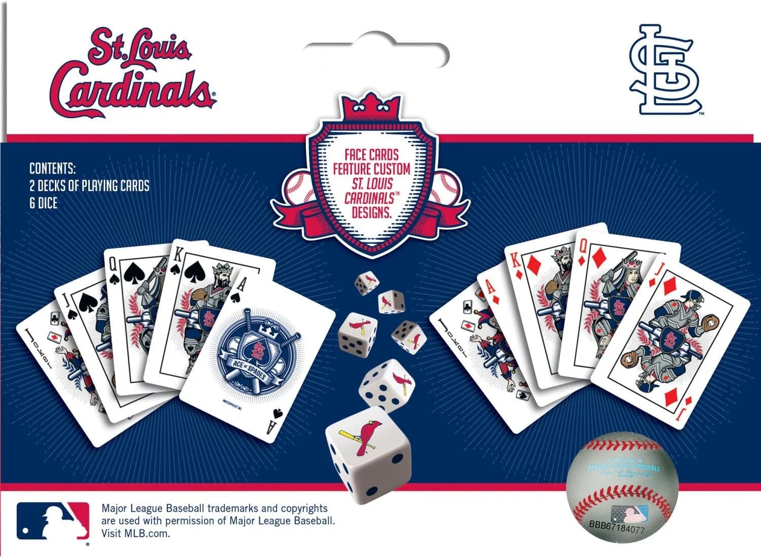 Baby Fanatics Slc3230: St. Louis Cardinals 2-Pack Playing Cards & Dice Set