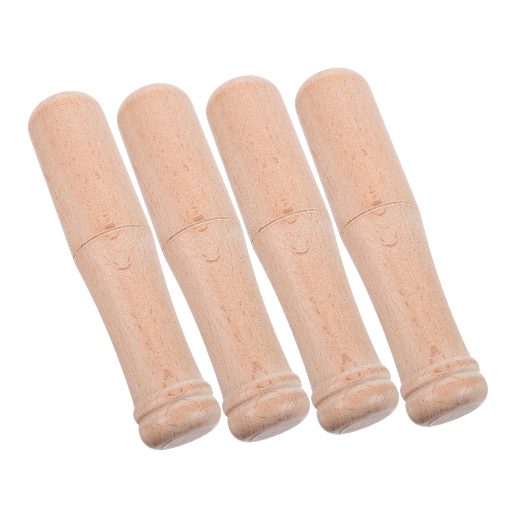 STOBAZA 4 Sätze Holzpestle Küchenmörser Vielseitig Einsetzbar Zum Zerdrücken Von Knoblauch Mahlen Von Gewürzen Saftgewinnung Einfache Reinigung Robustes Küchenwerkzeug Für 4 Stück *