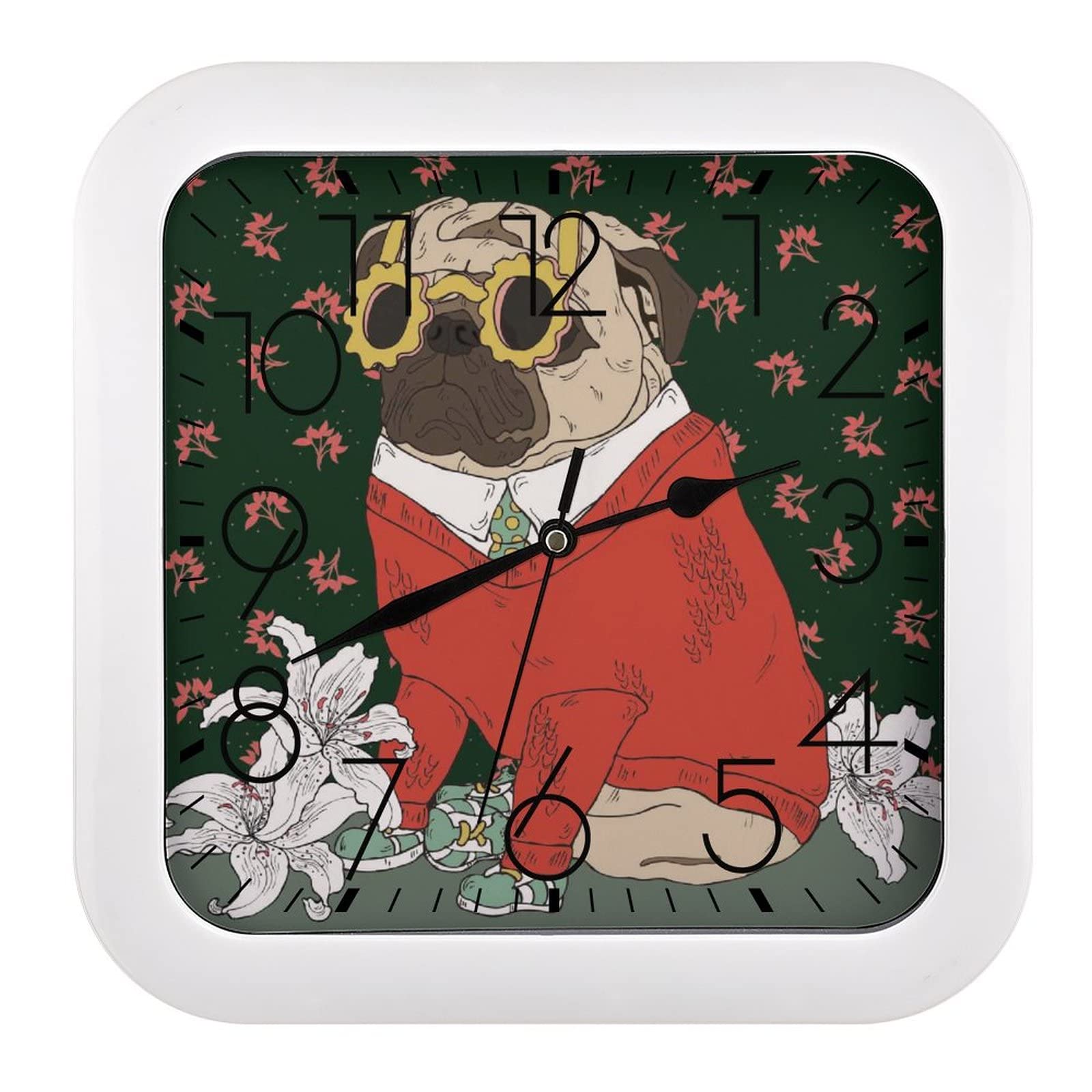 Pendule silencieuse bouledogue moderne pour supprimer le tic-tac