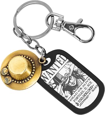 One Piece Merch, Anime Keychain with Charm & Dog Tag, One Piece Gifts with Premium Packaging