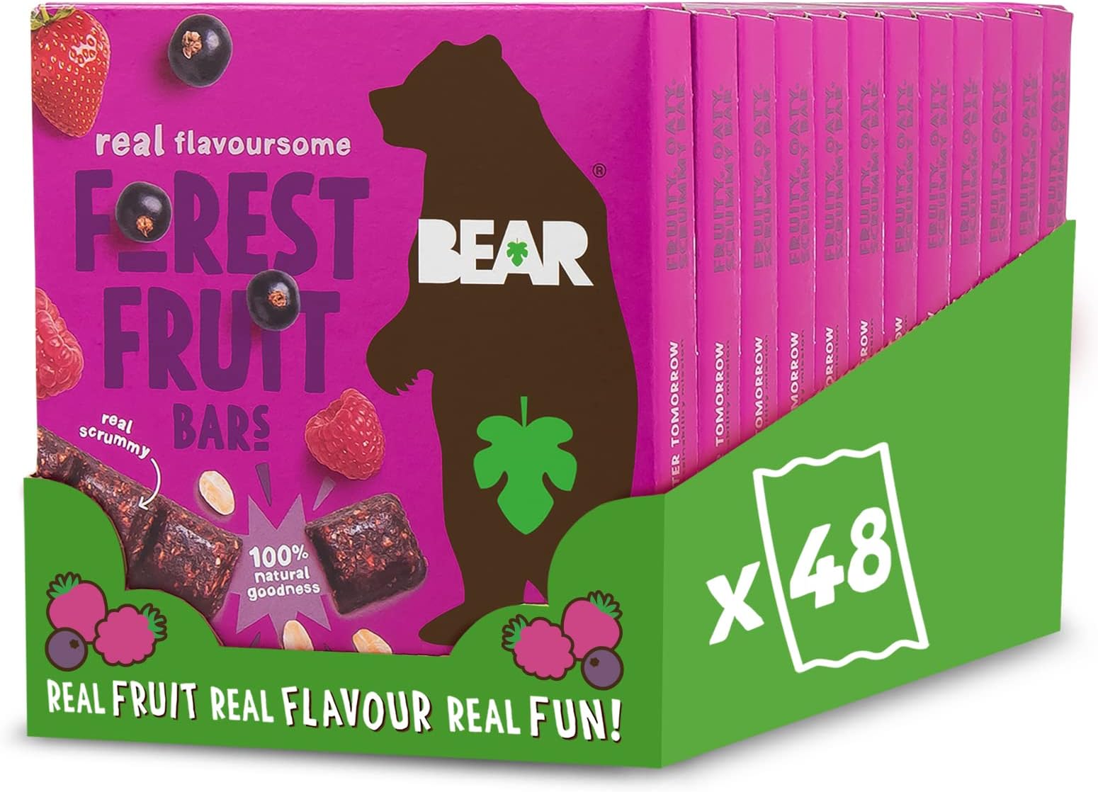 BEAR Forest Fruit Bars - Fruit, Oat and Nut - Healthy - 27g (48 bars)
