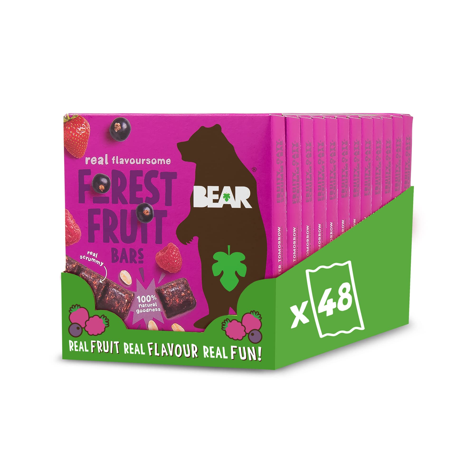 BEAR Forest Fruit Bars - Fruit, Oat and Nut - Healthy - 27g (48 bars)