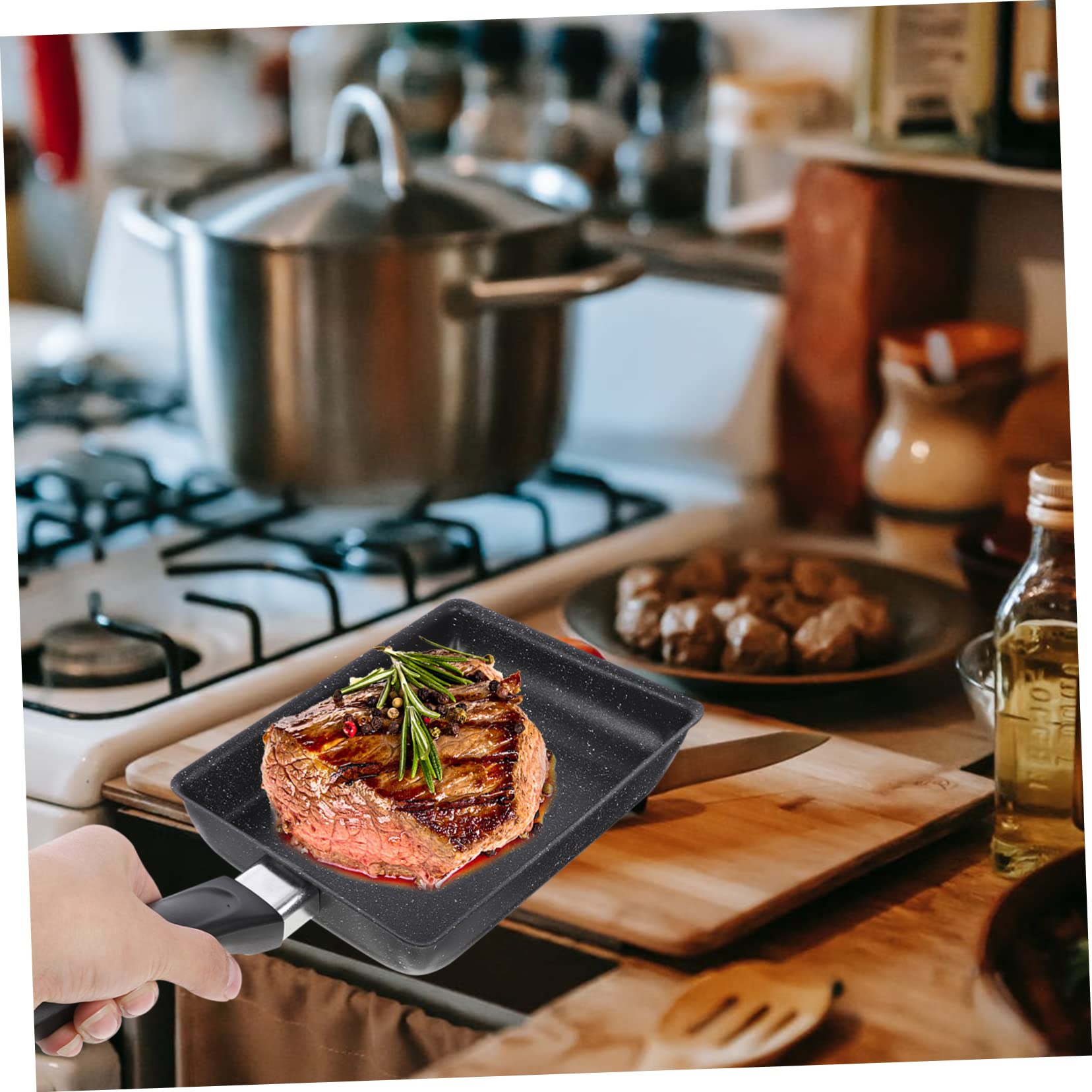 Japońska patelnia do omletów Mała patelnia Nonstick Nonstick Naczynia do pieczenia Nonstick Dosa Pan Japońska kwadratowa patelnia Kwadratowa patelnia do naleśników Kwadratowa patelnia do steków Niep