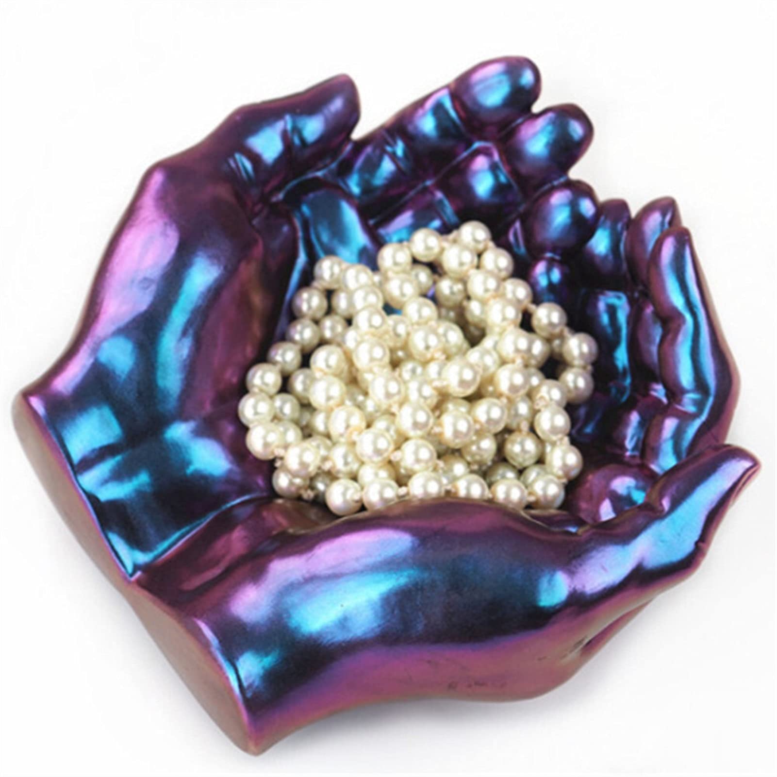 TONGQIANG Concrete Planter Mold Hand Palm Design Cement Ashtray Crystal Epoxy Resin Silicone Molds Concrete Candlestick Mould