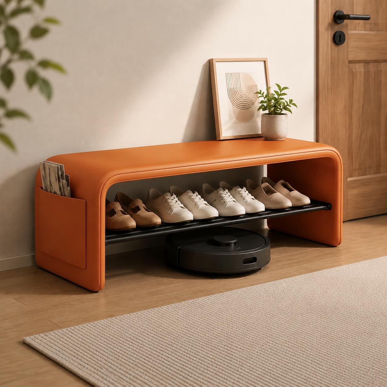 Modern Simple Shoe Changing Stool, Entryway Shoe Bench, Makeup Stool