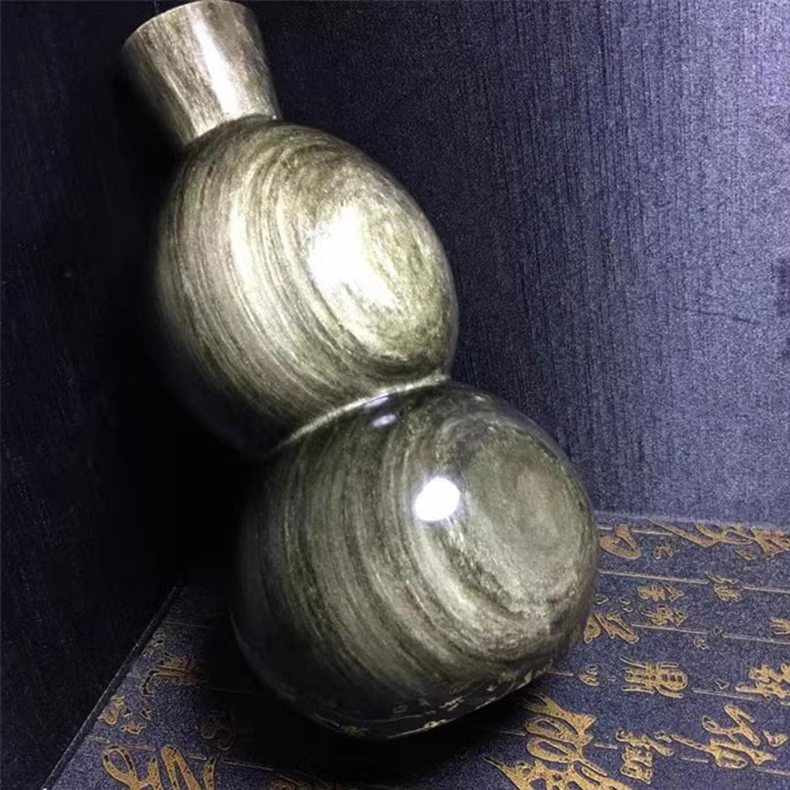 Naturalny czarny obsydian Hulu Feng Shui ozdoba bogactwa