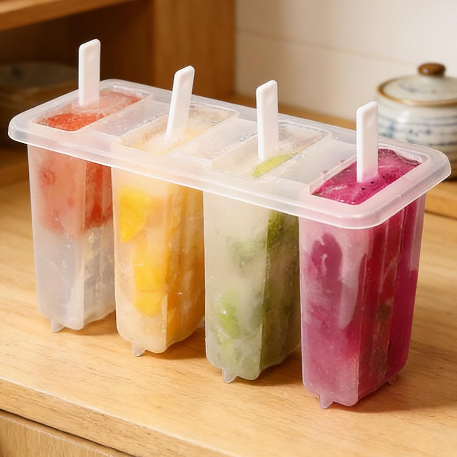 Ice Pop Mold 4-Cavity Maker Tray Tools