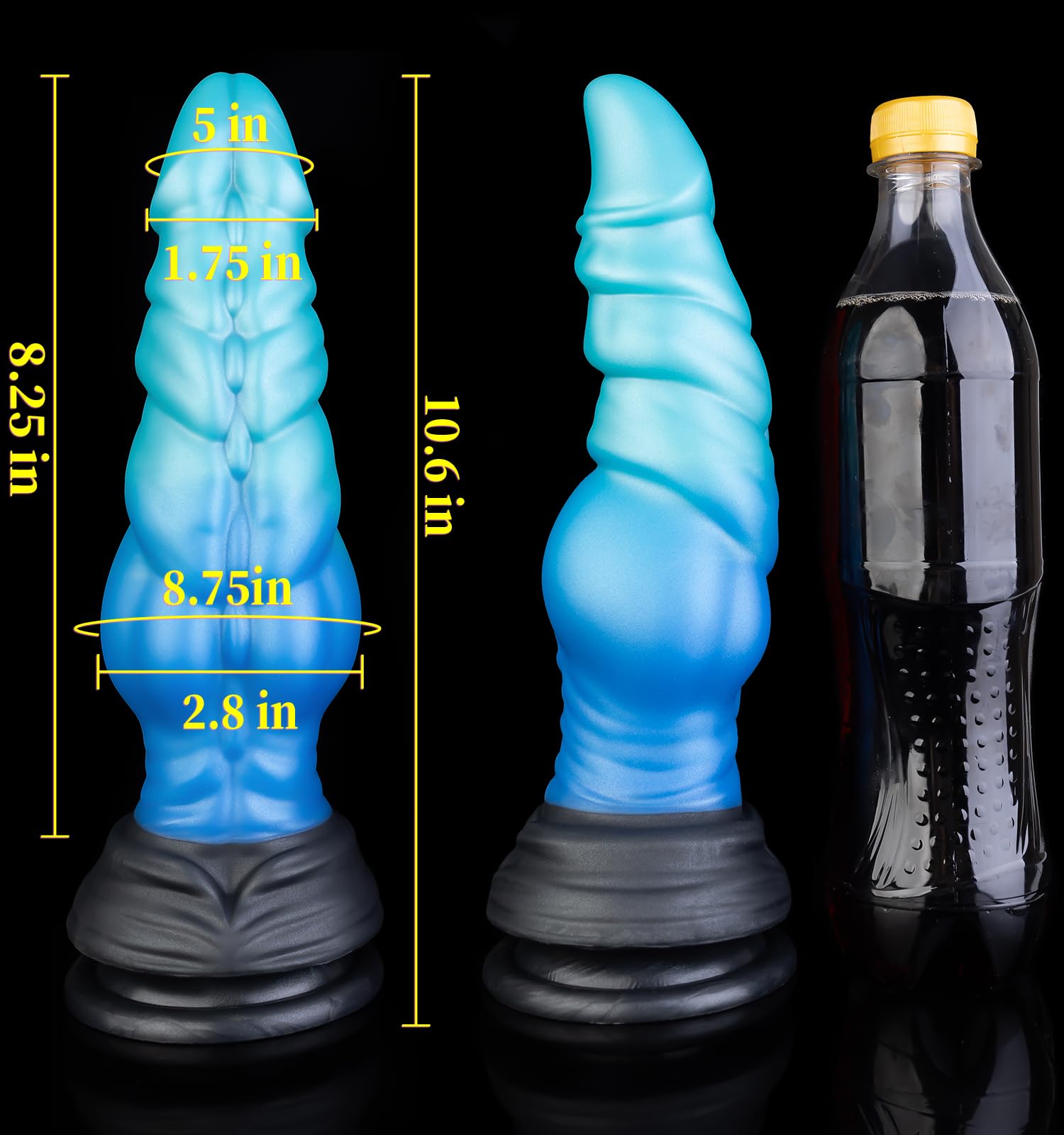 11" Huge Big Monster Knot Dildo - Thick Fantasy Dragon Horse Curved Anal Dildo with Large Suction Cup, Girthy Giant Ribbed Dildos for Men Women, Massive Adult Sex Toys & Games for Sexual Pleasure