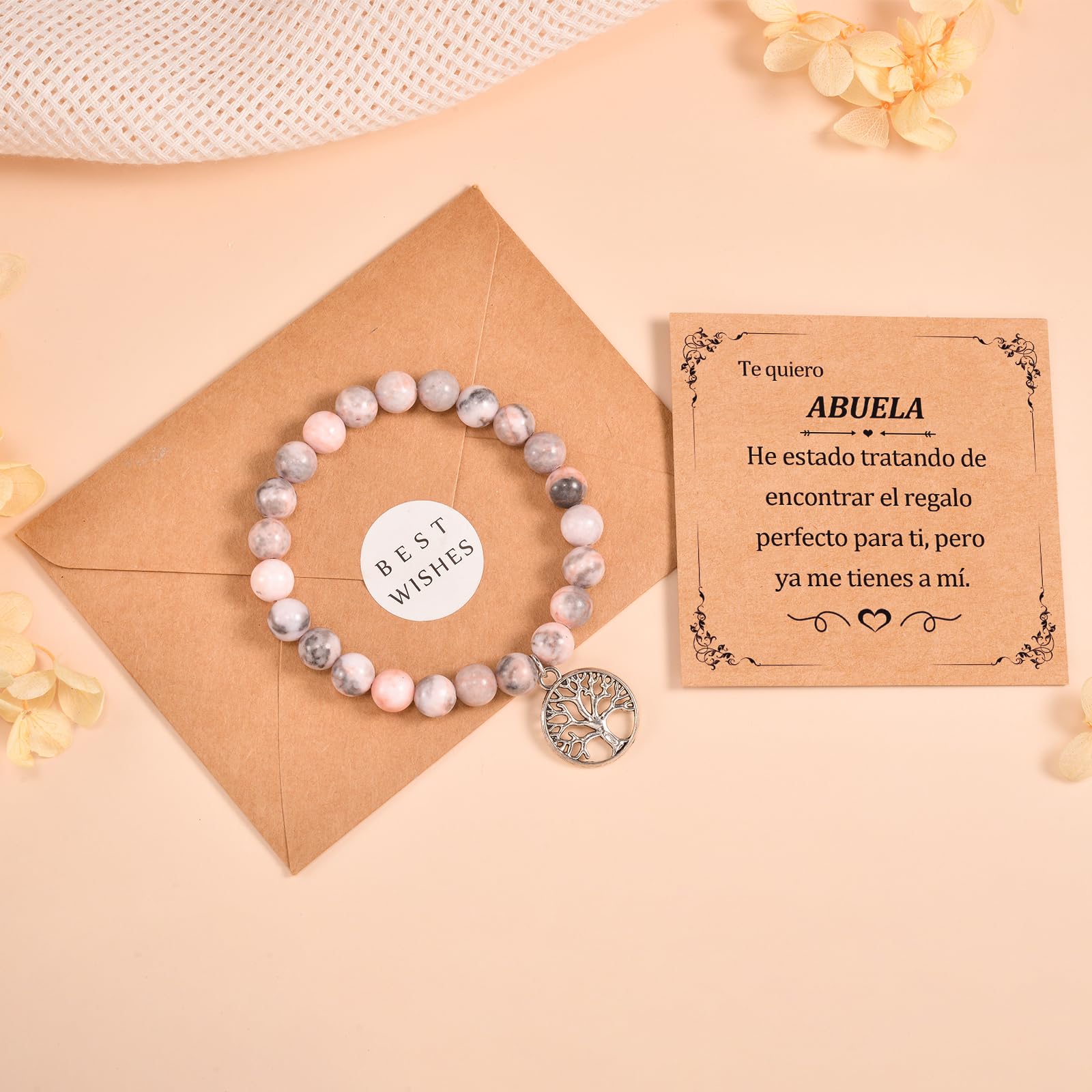 CheersLife Bracciale Nonna, Bracciale Albero della Vita Regali Natale Nonna Donna Bracciale Fascino della Nonna Regalo della Nonna