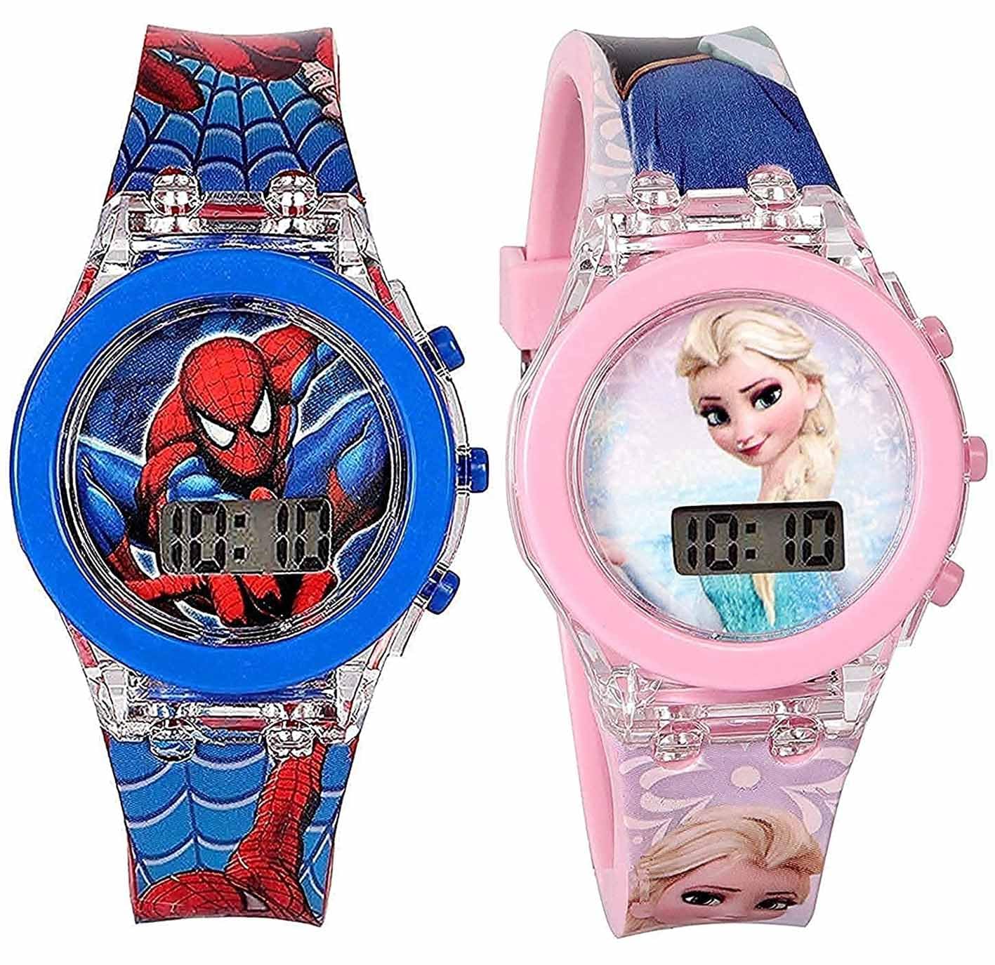 ADAMO Kids Edition Frozen & Spiderman Digital Watch for Kids with Disco LED Lights (Boys & Girls) 911BRI02-911PPI02 (B0CT5W85DH) Amazon Price History, Amazon Price Tracker