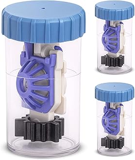 SPORTS WORLD VISION Hydrogen Peroxide Contact Lens Case (3 Pieces) Easy to Carry Vented Universal Protective Case, Barrel Shaped Contact Lens Cleaning Container for Everyday Use