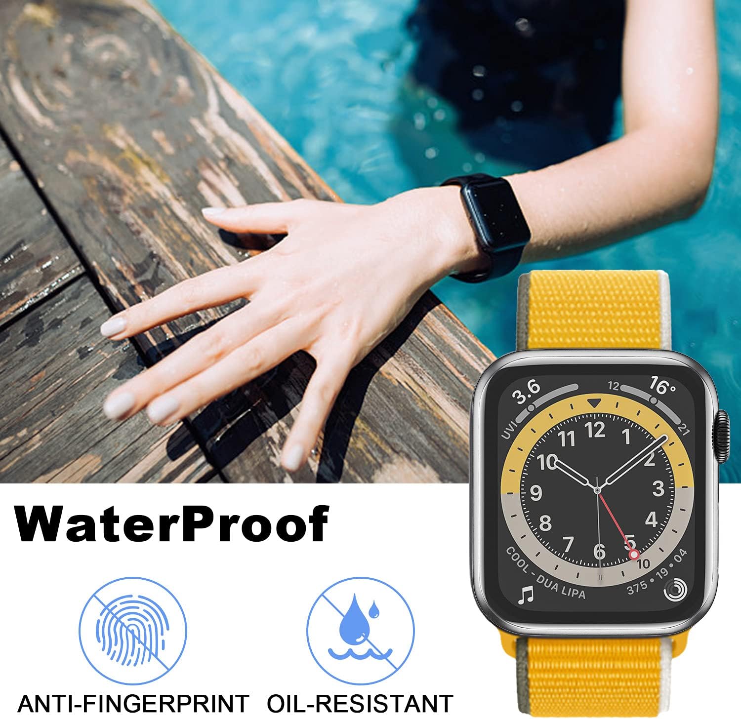 【3 Pack】Screen Protector for Apple Watch Series 6/SE/5/4, 3D Curved Full Coverage HD Ultra Bubble-Free Scratch-resistant Shatterproof Flexible Protector Film [Easy Installation] (44MM)