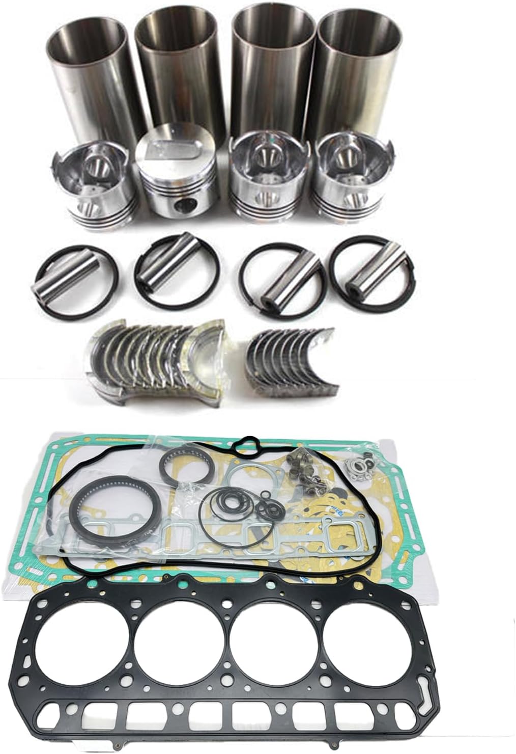 4TNV98 Overhaul Rebuild Kit Fikowjs Compatible with Yanmar 4TNV98 Engine