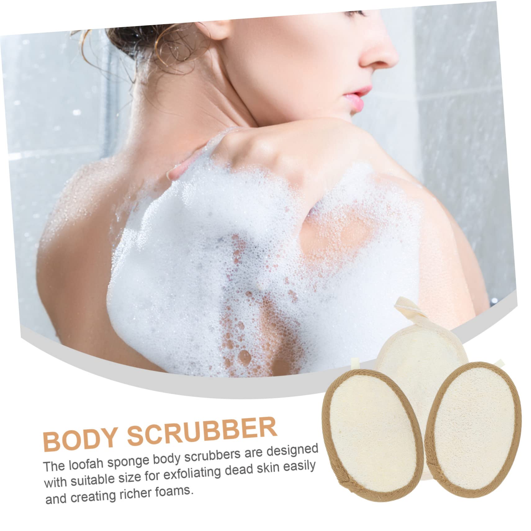 FRCOLOR 12 toallas de baño de luffa, esponja de baño para el cuerpo, esponja de baño de aire para el cuerpo, esponjas faciales para hombre, exfoliante de espalda, bola de baño, poliéster, algodón,