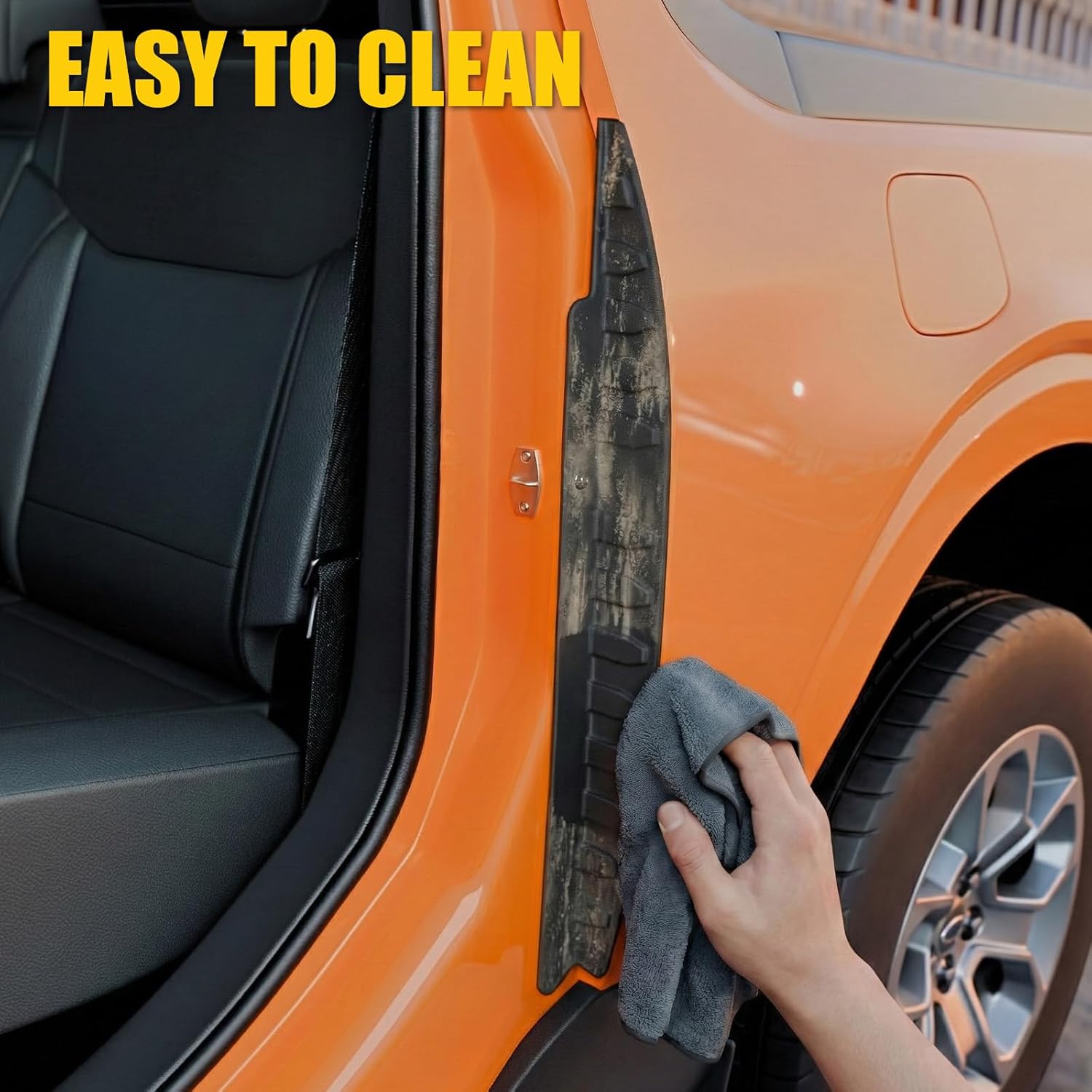 Rear Door Edge Protectors Compatible with 2022-2025 2026 Ford Maverick TPE Rear Door Windshield Seal Strips for 2024 Maverick Accessories