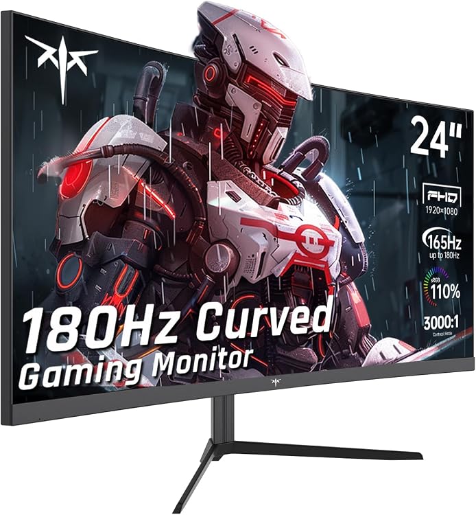 KTC H24S17 24 Inch 180Hz Curved FHD Gaming Monitor FreeSync G-Sync 99% sRGB