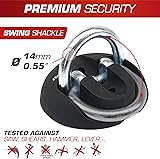 RADIKAL RK54 Heavy Duty Security Anchor, Foldable ø14 Welded Arch Hardened Steel, 4 Expansion Bolts, Wall Mount Anti Theft for Motorcycle Ground Floor Chain Garage Motorcycle Scooter Bicycle Parking - 3