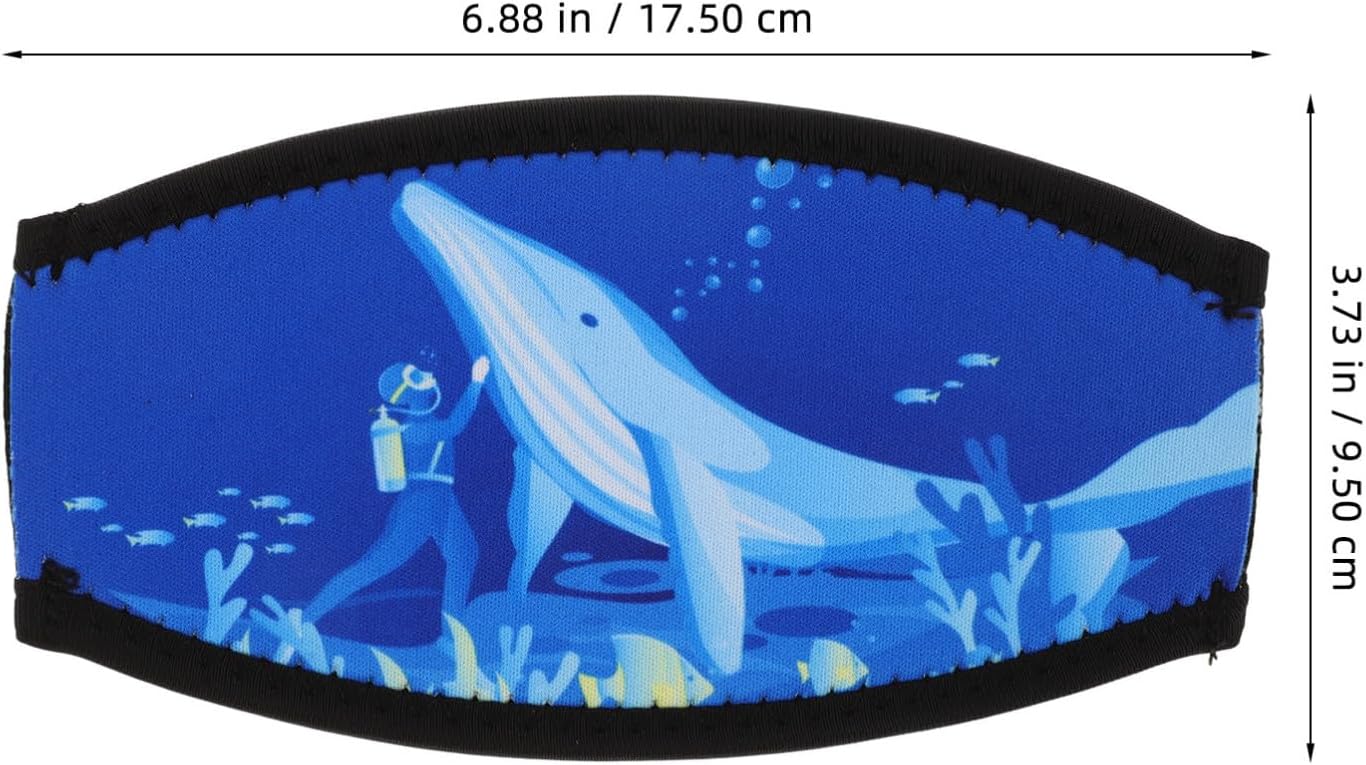 Ipetboom Neoprene Diving Mask Strap Cover with Unique Creative Design Pattern Double-layer Scuba Mask Strap Guard for Snorkeling and Deep Diving Comfortable Fit for Water Enthusiasts
