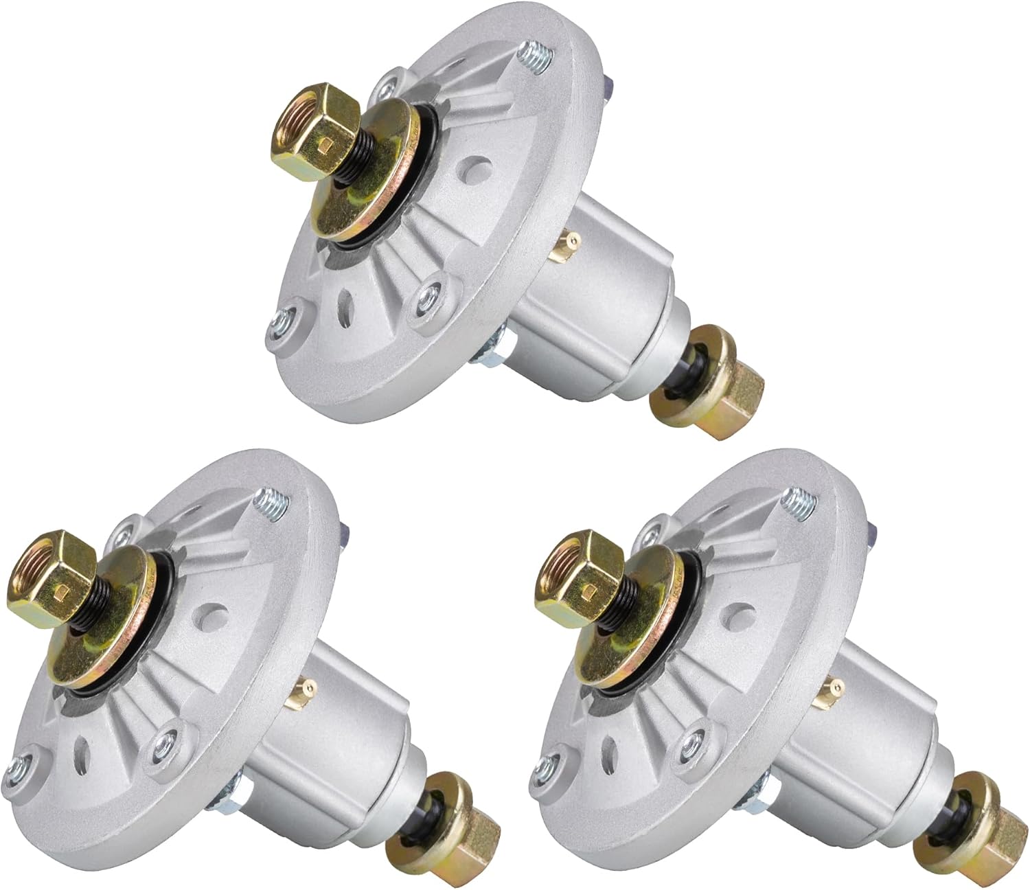 GY21098 3 Pieces Spindle Replaces GY20454 GY20962 GX21694 GY20867 GY21099 AUC15811 Compatible John Deere 135 145 X147R X165 X167R Z355 Z235 Z225. with Mounting Nut