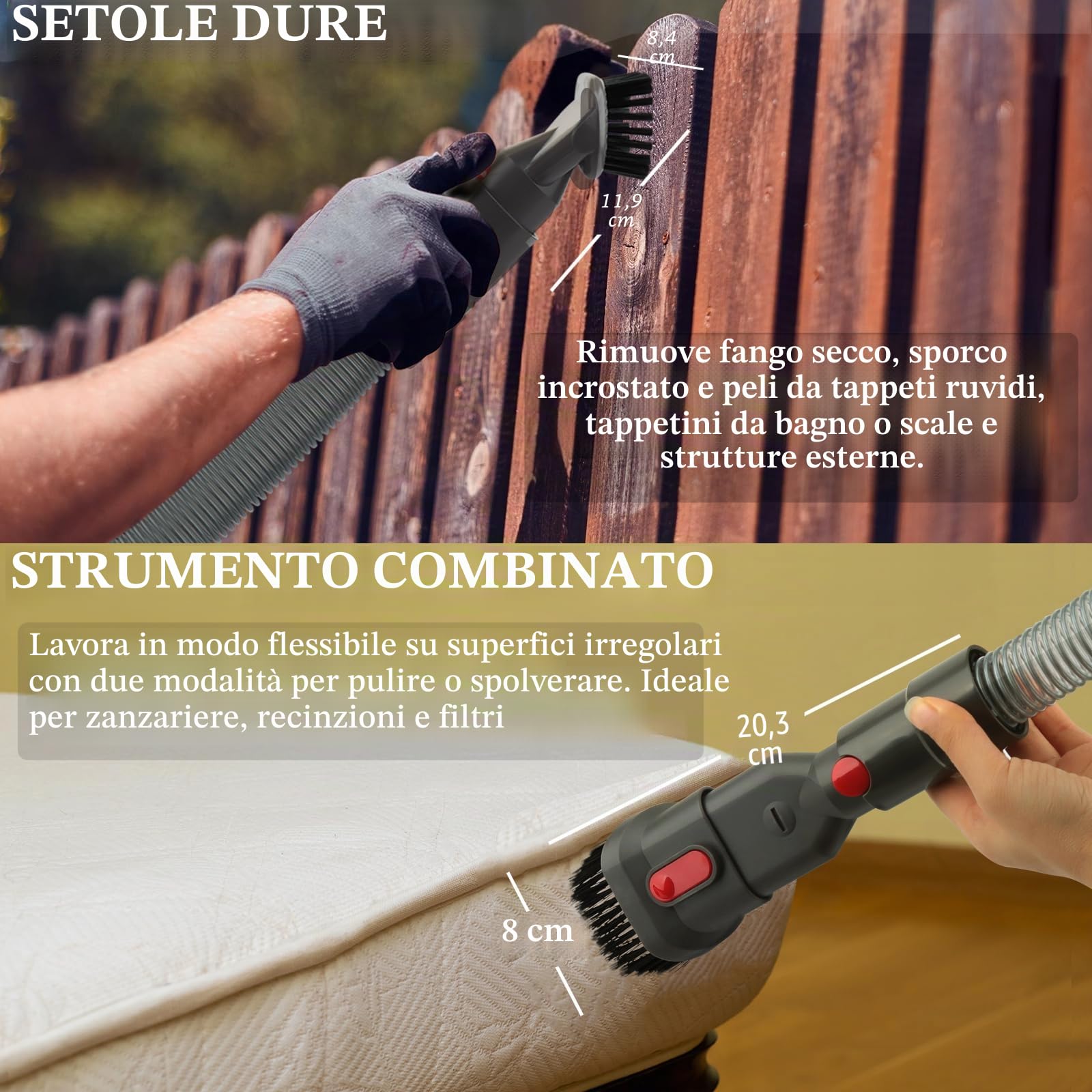Fullclean Kit di fissaggio per aspirapolvere Dyson Gen 5 V15 V12 V11 V10 V7 V8 Absolute Detect Cyclone Fluffy Mattress Outsize Accessori Bundle Spazzola di Ricambio Strumenti