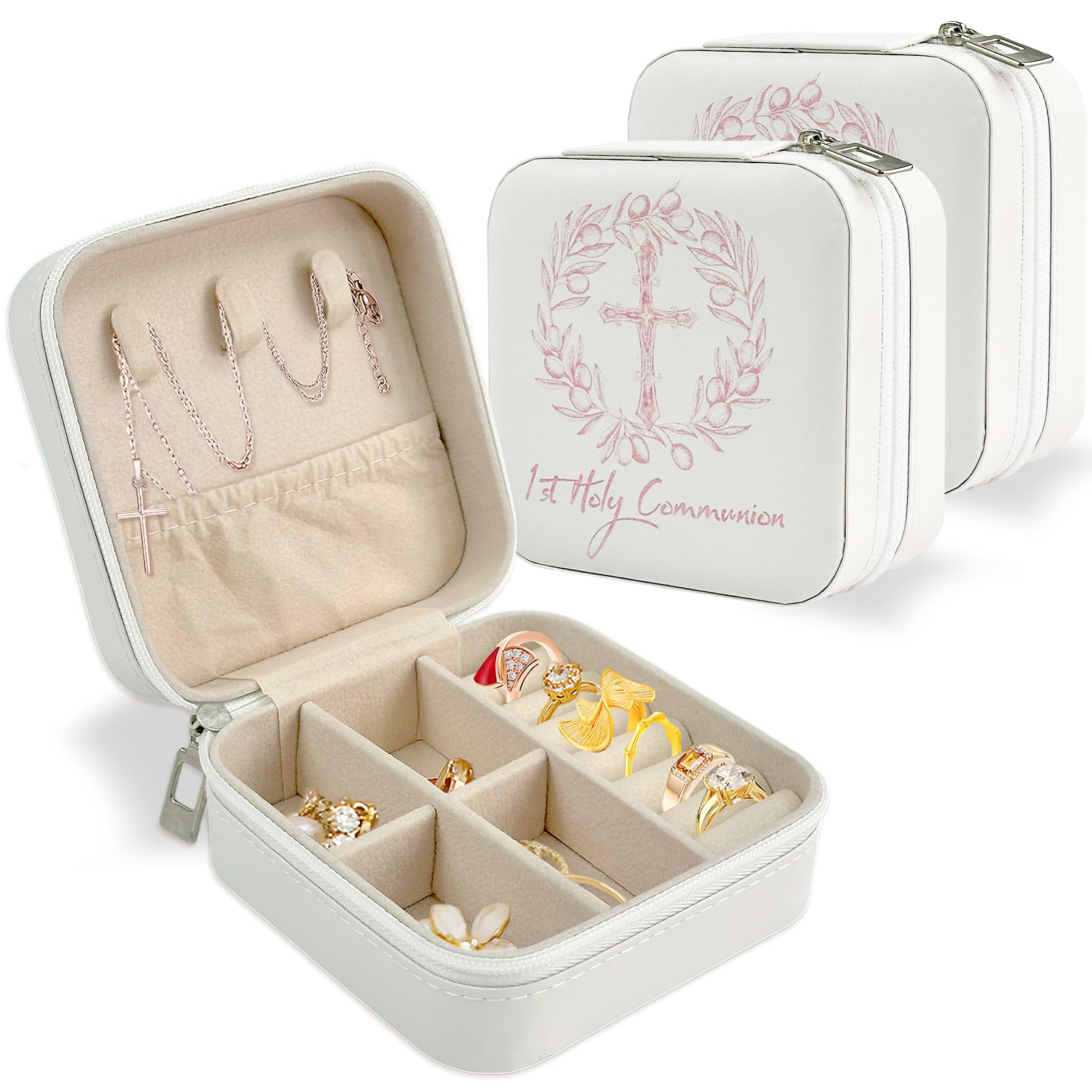 Boîte à bijoux de voyage pour communion : emportez vos souvenirs religieux partout avec vous