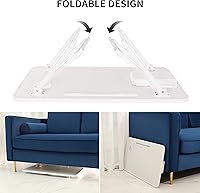 Vista 5 de 28 x 16 pies Mesa plegable extragrande para computadora portátil para cama, escritorio de piso, ideal para comer, estudio, uso de computadora