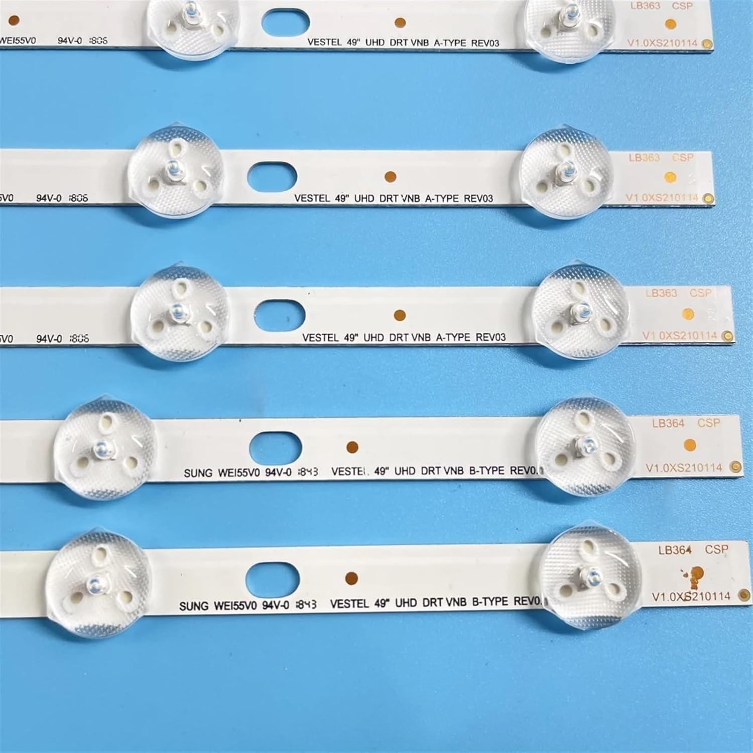 LED Backlight Strip Compatible with VESTEL 49 Inch DRT VNB A-Type REV03 49UB7750 49UB7800 49UB8300 49UB8600 49UD8350 49UD8380 49UD8400B