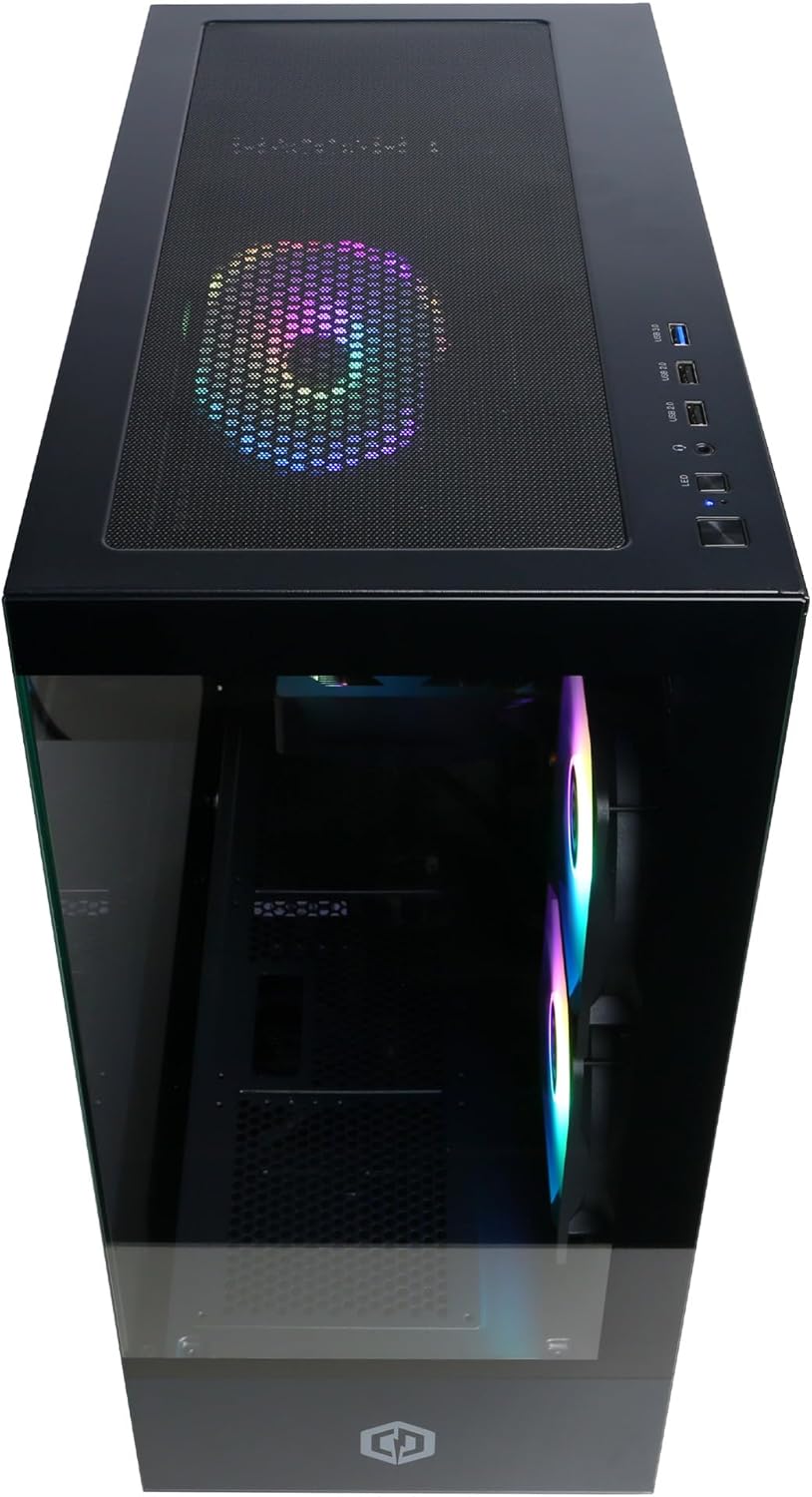 CYBERPOWERPC Gamer Master Gaming PC, AMD Ryzen 5 5500 3.6GHz, Radeon RX 6400 4GB, 16GB DDR4, 500GB PCIe Gen4 SSD, WiFi Ready & Windows 11 Home (GMA3100A)