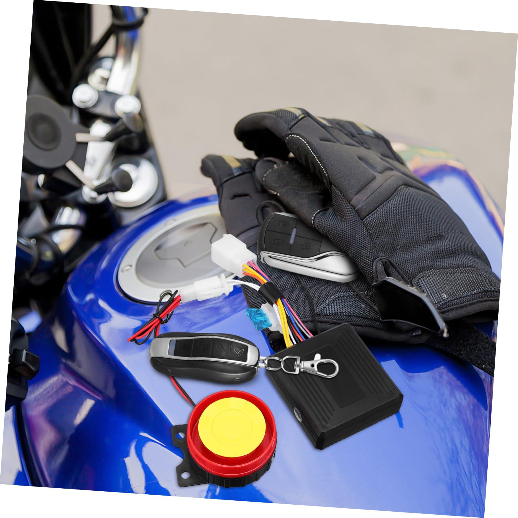 Lurrose Allarme Antifurto per Moto 12v Sensibilità Regolabile, 2 Telecomandi, Altoparlante Potente e Protezione Sicura per Scooter