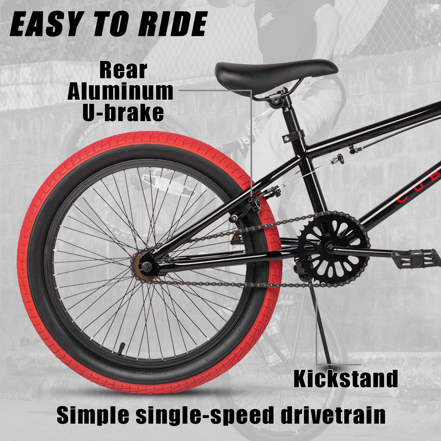 cubsala Freestyle BMX Bike, 18 20 Inch Kids Bicycle for 5-13 Years Old Kids and Beginner Level Rider, Multiple Colors