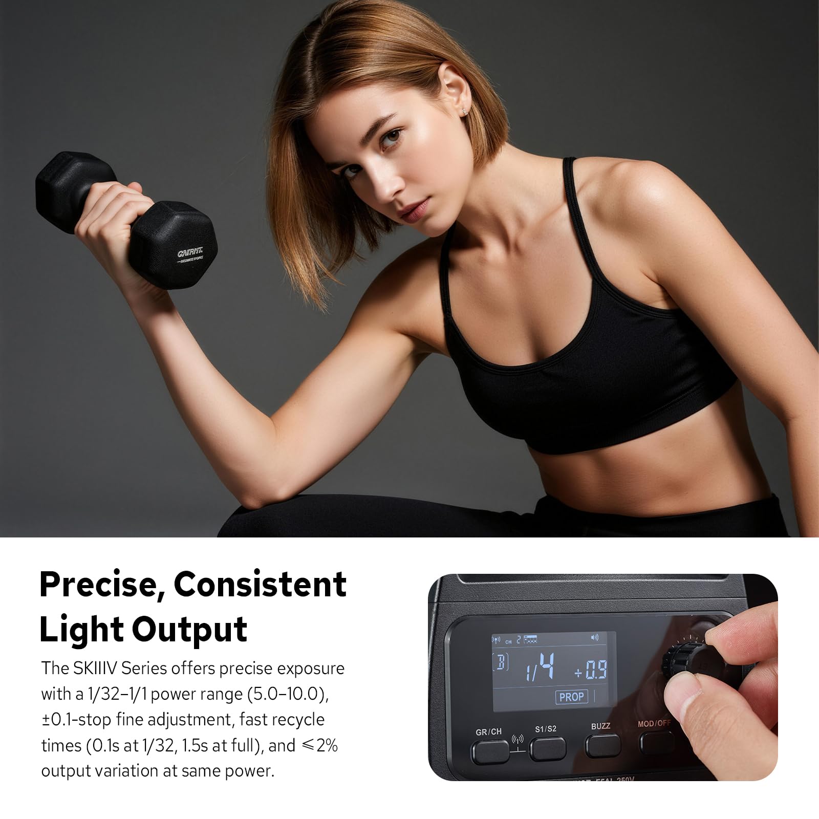 Godox SK300III-V SK300IIIV Studioblitz, 300 Ws Monoluz Bowens Halterung, 2,4 G kabelloses X-System, 0,1-1,5 s Recycelung, 10 W LED-Modellierlampe