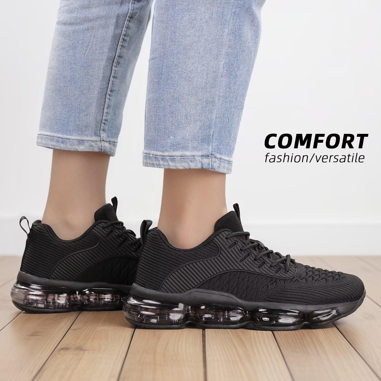 Kapsen Womens Walking Running Shoes Air Cushion Breathable Fashion Tennis Sneakers Mesh Workout Casual Athletic Sports Gym