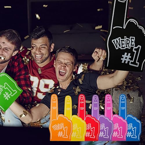 Miniatura 4 de 3 dedos de espuma para porristas, manos de espuma para dedos de animadora, para eventos deportivos, juegos, reuniones atléticas escolares