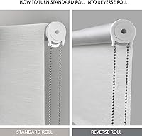 Vista 6 de ALLBRIGHT Persianas enrollables de tela con aislamiento térmico 100 % opacas, protección UV, jacquard a rayas, fáciles de instalar