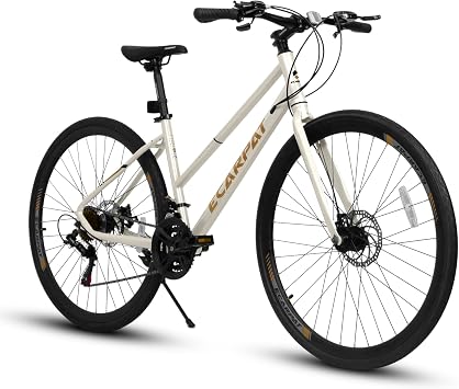 Road Bike, 700C City Commuter Bicycle, 21 Speeds Drivetrain Sport Racing Bike, Light Weight Aluminum Frame, Urban Bike for Men Women Adult Bicycle