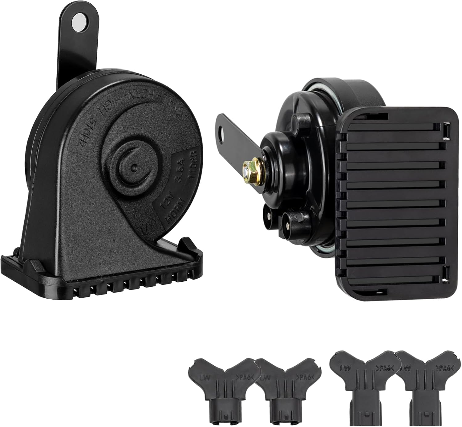 Car Horn for Hyundai/Kia 12V 130dB Auto Horns Tucson Elantra Santa Fe Kona K4/Forte Sportage Telluride K5 Dual-Tone Electric Snail Horn Waterproof with Cover Compatible with Hyundai horn