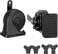 Vista 11 de Bocina de auto adecuada para Chevy/GMC/Ford 12V bocinas de coche ruidosas con parrilla protectora Bocina de caracol eléctrica de doble tono