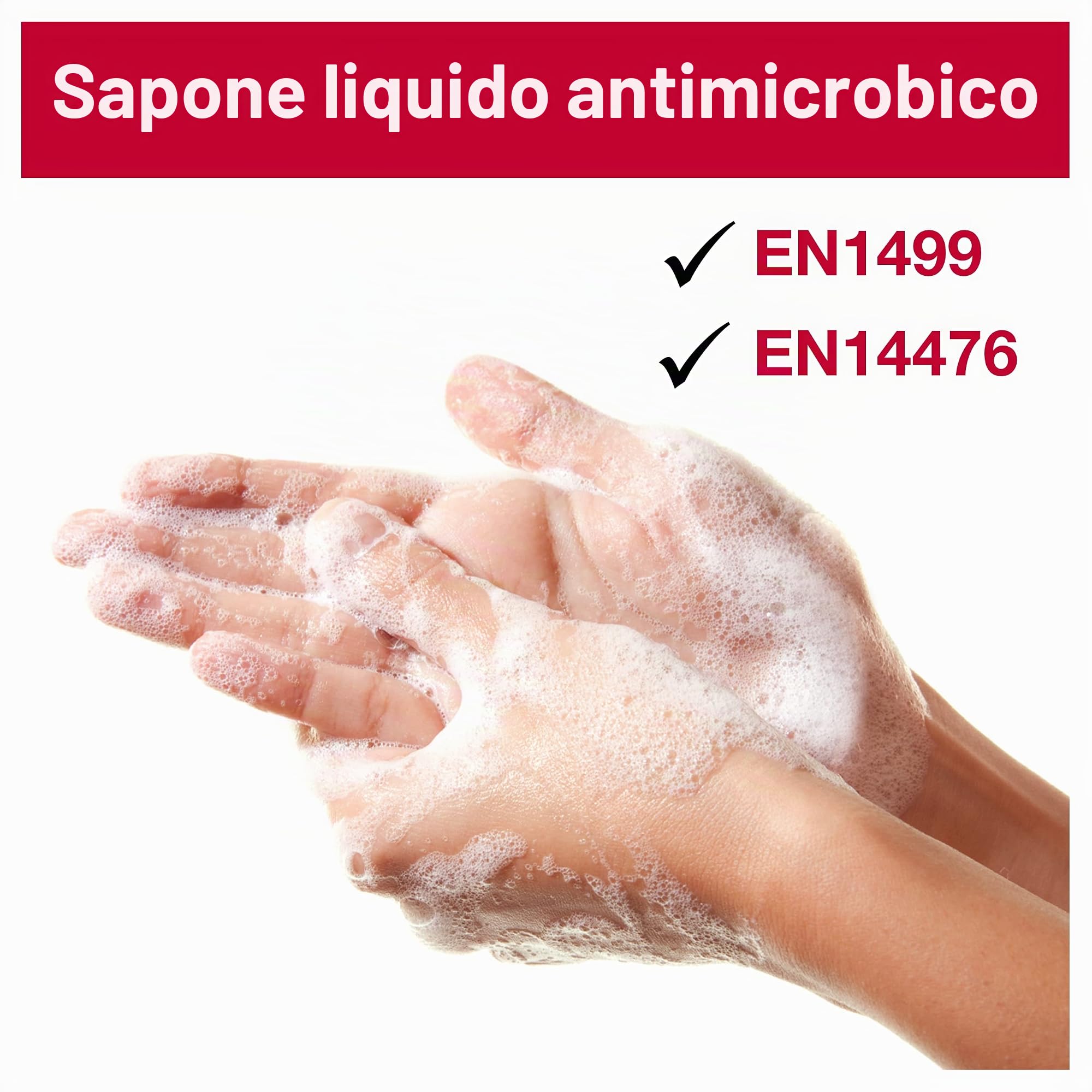 Tork sapone liquido antibatterico igienizzante mani S1, dermatologicamente testato, 6 × 1.000 ml, 420709