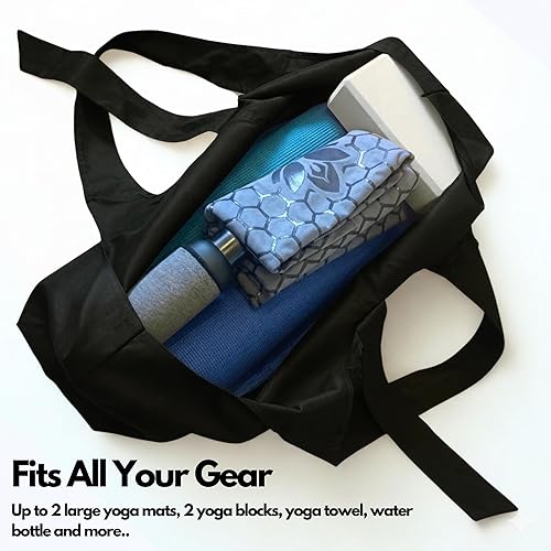 Miniatura 4 de Yogiii, bolsa para esterilla de yoga, la YogiiiTotePRO, bolsa grande para llevar esterilla de yoga con bolsillo lateral, para todos los tamaño de