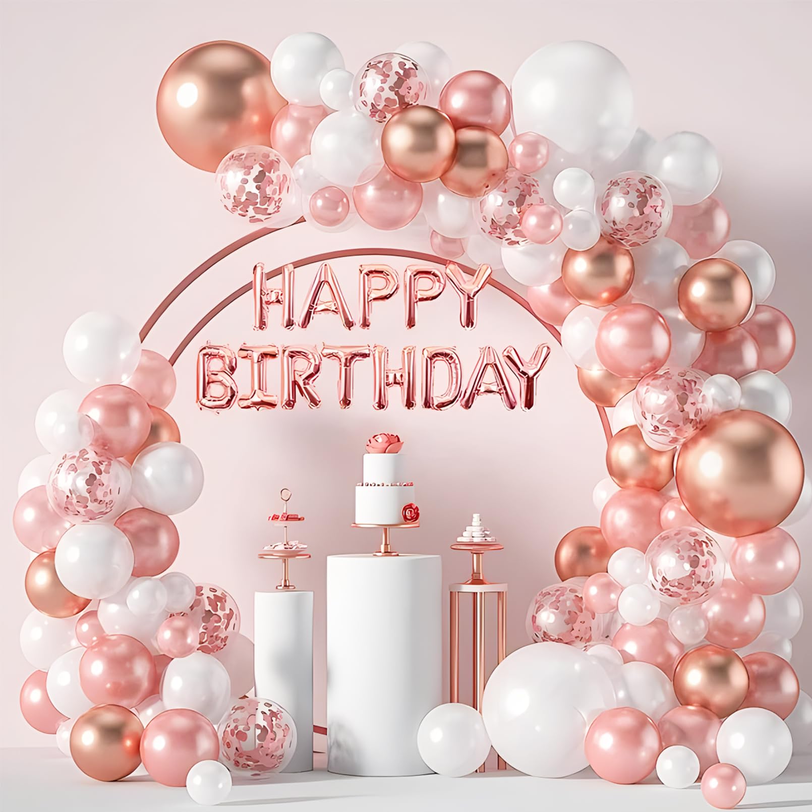 Verstellbarer Ballonbogen Rahmen mit Basis, biegbares Kit für Geburtstag, Hochzeit, Babyparty Party (Schwarz)