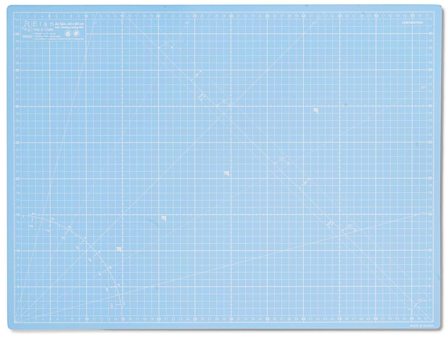 Elan Base de Corte A2 Autocicatrizante Azul, Tabla de Corte 60x45 CM, Tabla Cortar Costura, Base de Corte A2, Protector Mesa Manualidades de 5 Capas