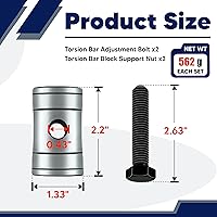 Vista 3 de Perno de ajuste de barra de torsión y tuerca de bloqueo para Chevrolet Silverado Tahoe GMC Sierra Yukon Escalade