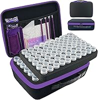 Vista 14 de Contenedores de almacenamiento para pintura con diamantes, Caja de almacenamiento de 60 ranuras para accesorios y herramientas de arte con diamantes