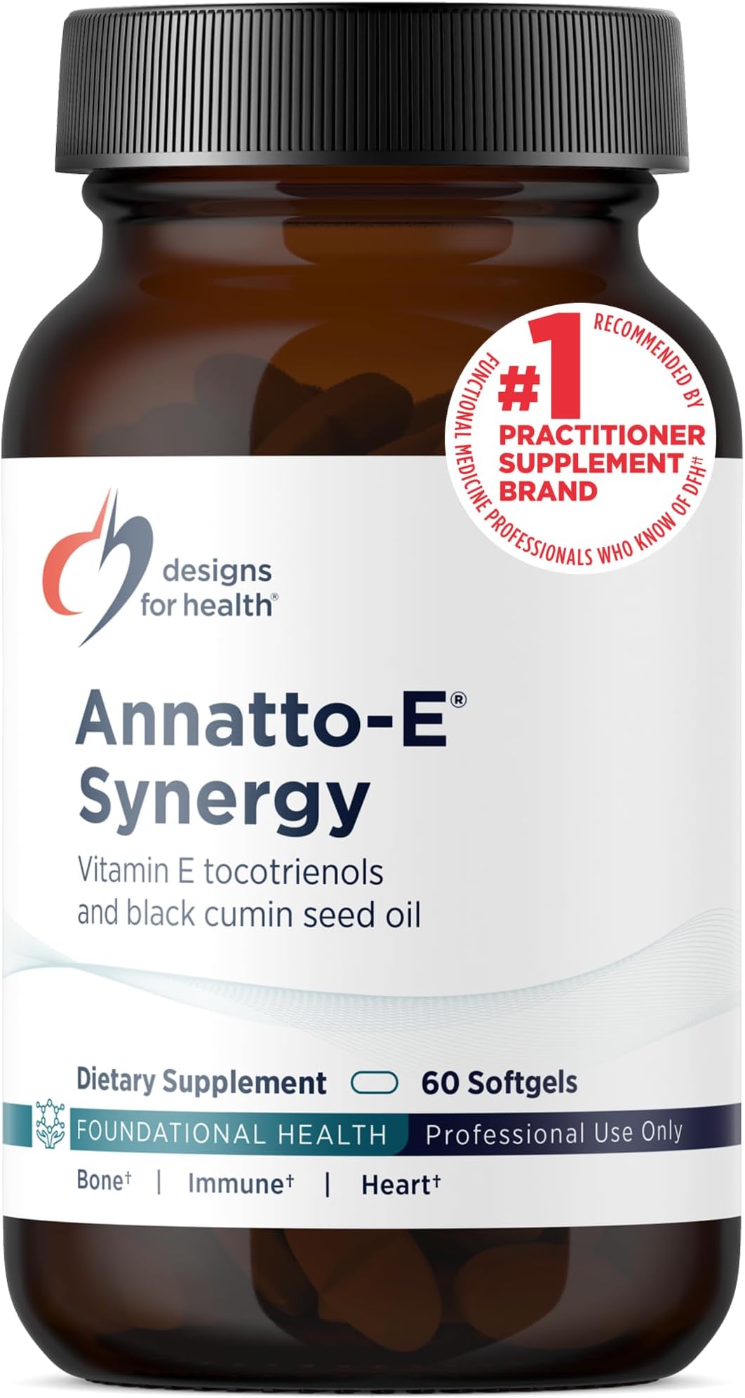 - Designs for Health Annatto Tocotrienols with Black Cumin Seed Oil - Annatto-E Synergy Groundbreaking Vitamin E Supplement, Antioxidant Support with Gamma + Delta Tocotrienols (60 Softgels)